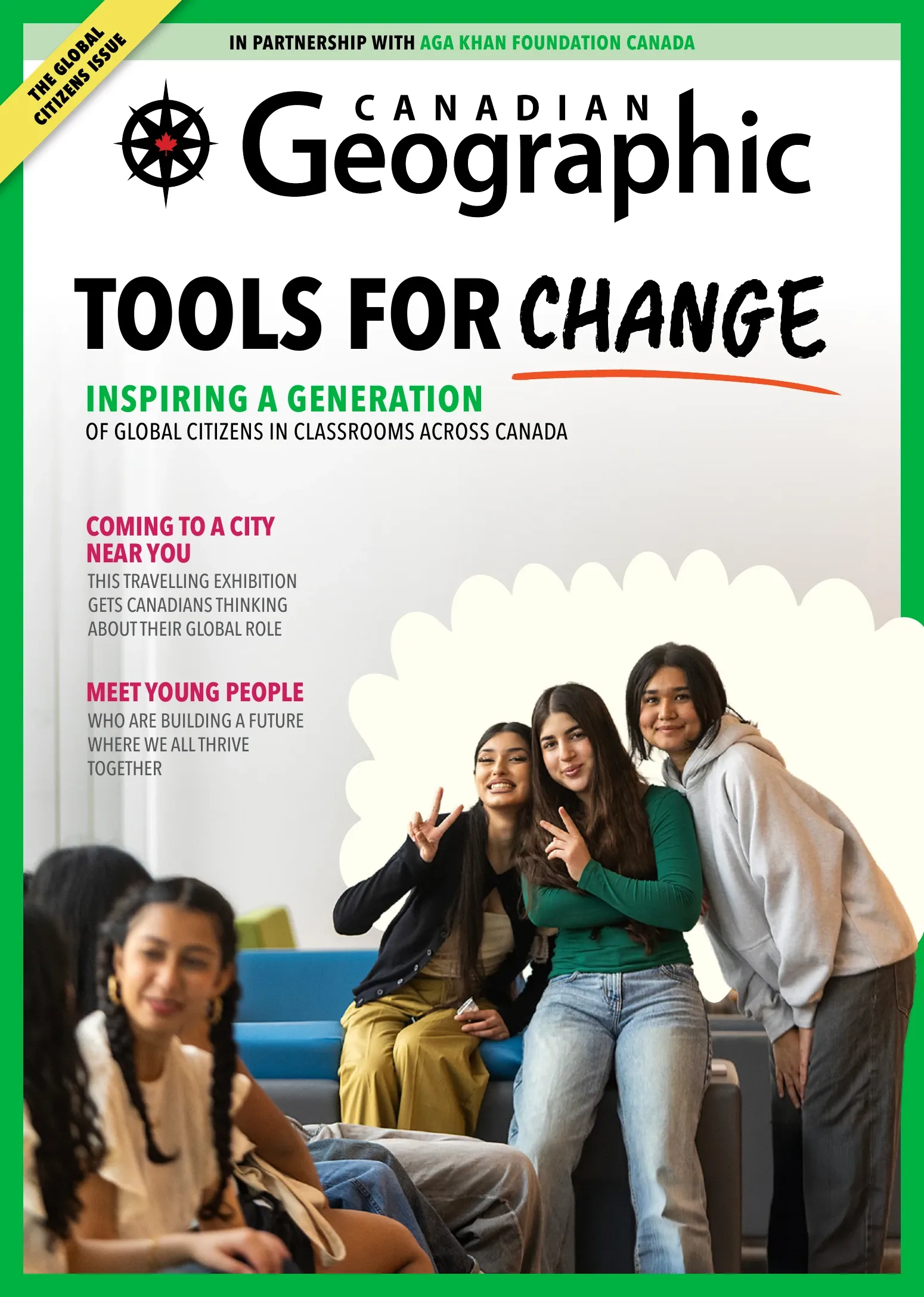 Cover of Canadian Geographic’s Global Citizens 2026 issue, Tools for Change.
